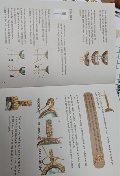 Papieren handleiding boekje macramé stone wrapping